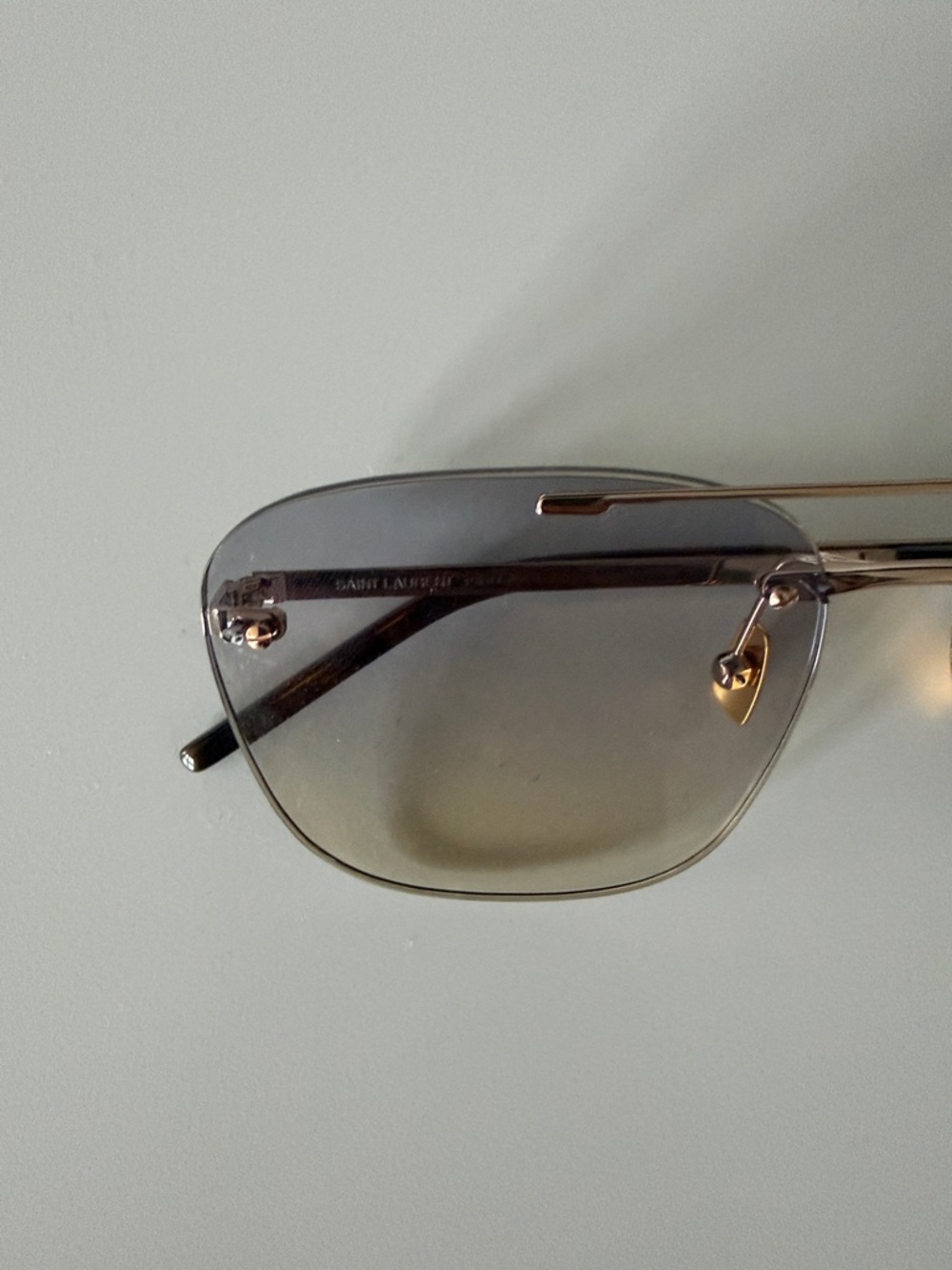 Saint Laurent Rimless Gradient Sunglasses - Brown/Gray - Picture 2 of 7